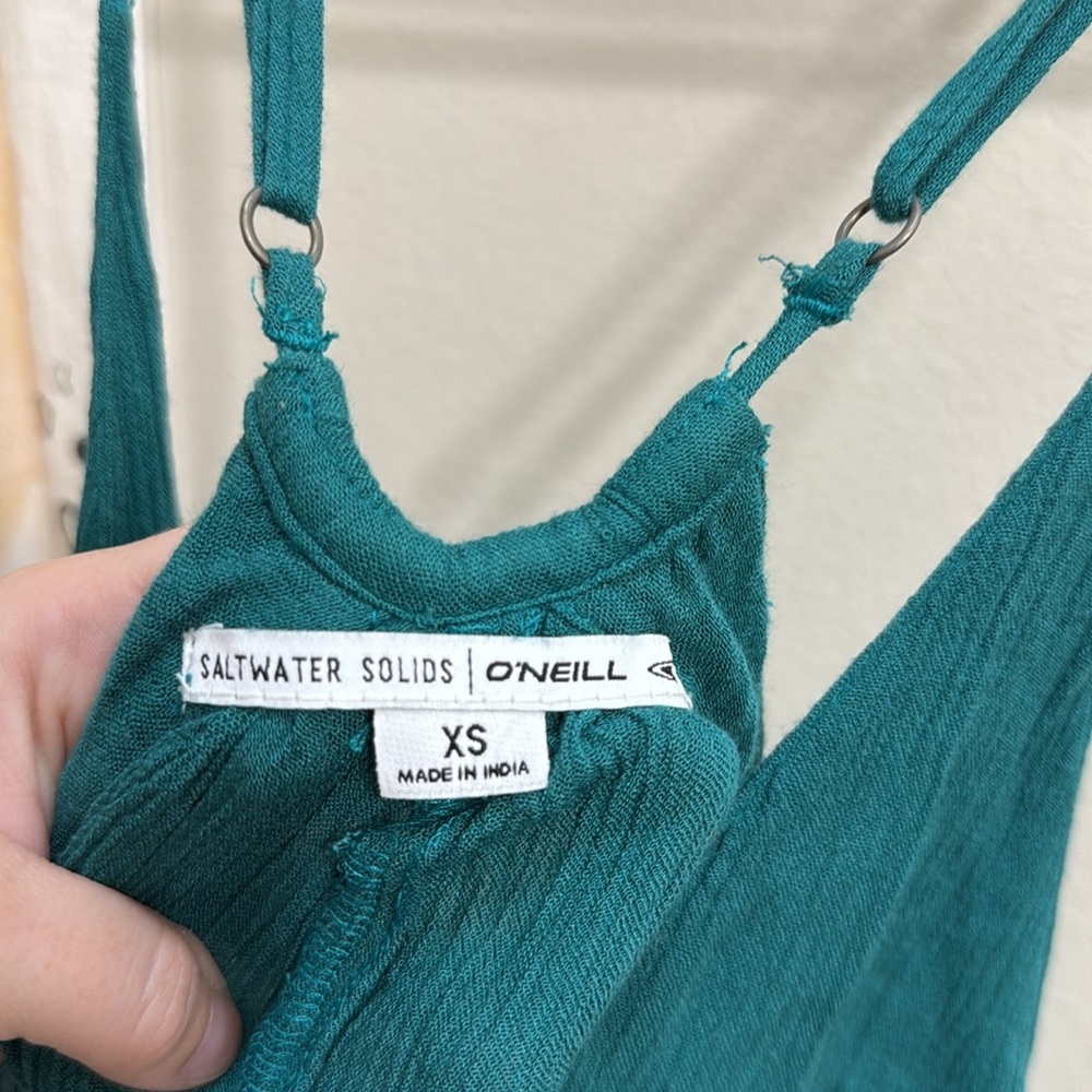 SOLD Women’s O’Neill Saltwater Solids Avery Cover-Up Teal Dress. Size XS - Picture 5 of 13